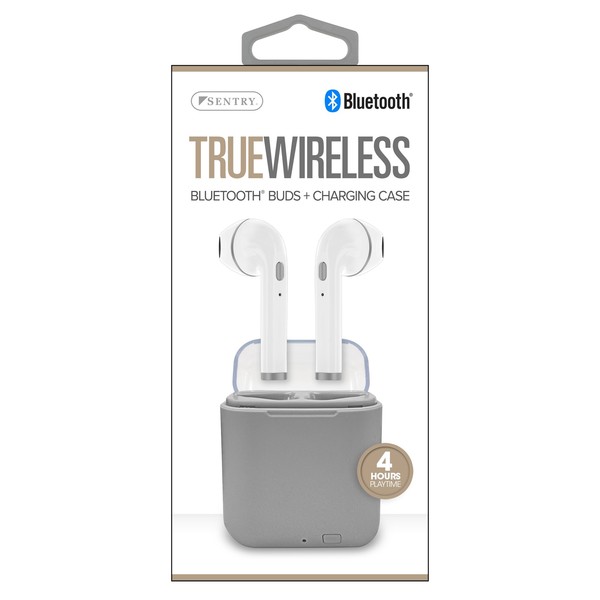 Sentry True Wireless Earbuds W Chrge Case Grey BT973